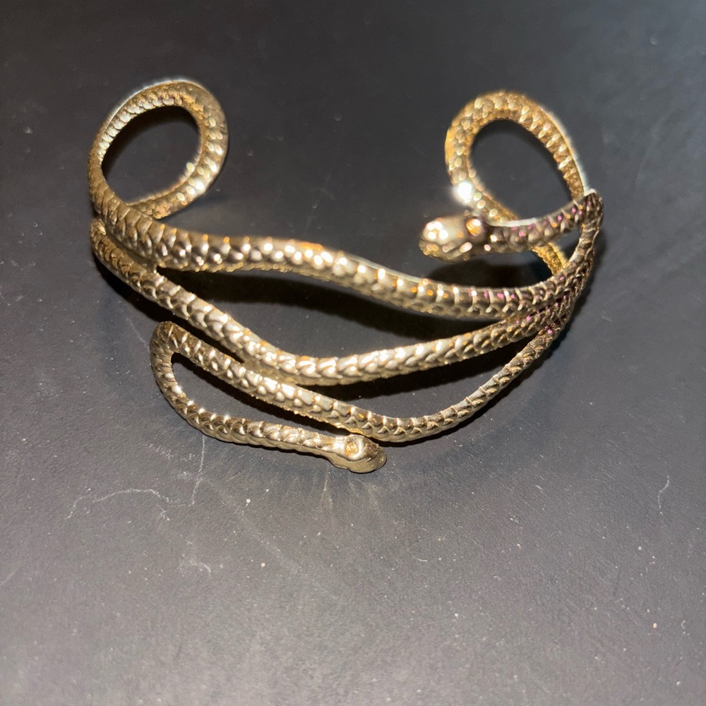 Gold Snake Cuff Bracelet